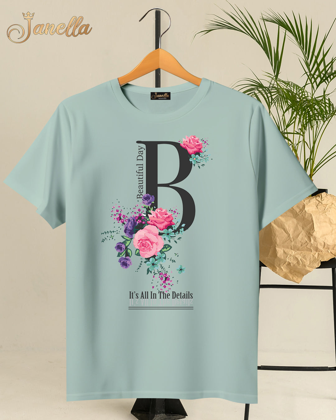 BEAUTIFUL DAY - تيشيرت قطن اللوان متعددة