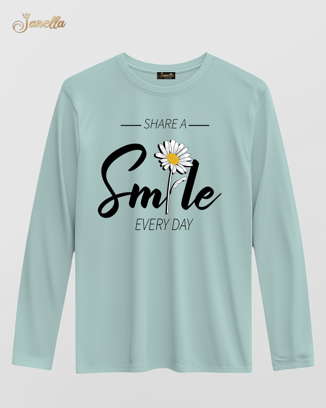 Smile - تيشيرت قطن كم