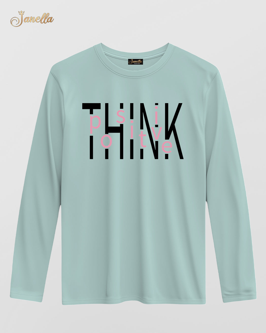 Think Positive - تيشيرت قطن كم