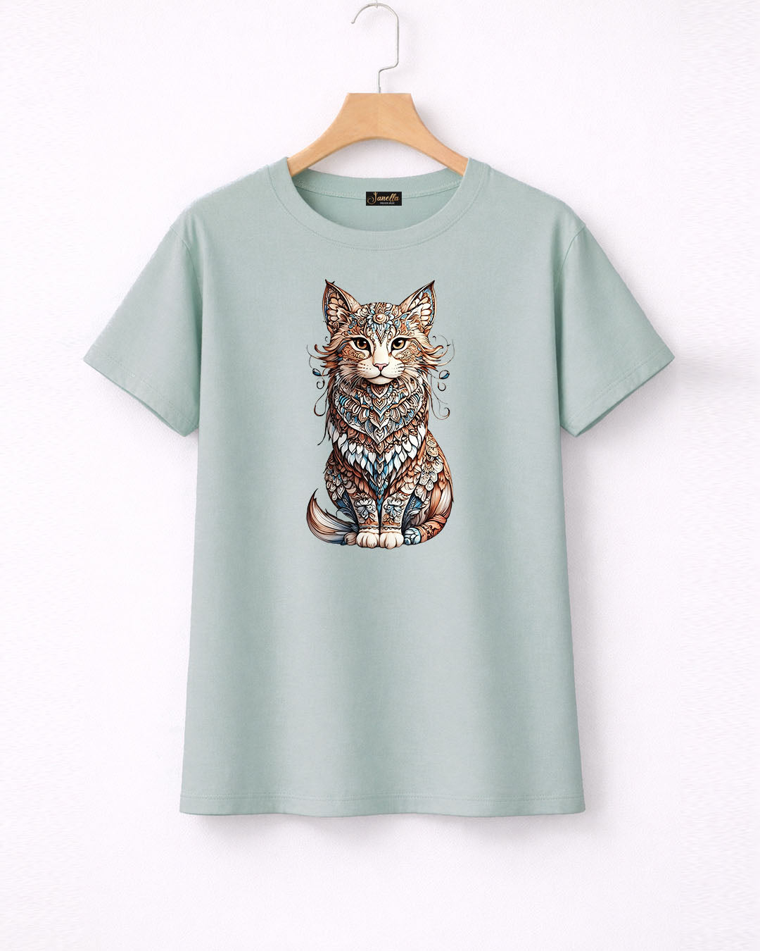 Cat - تيشيرت قطن نص كم