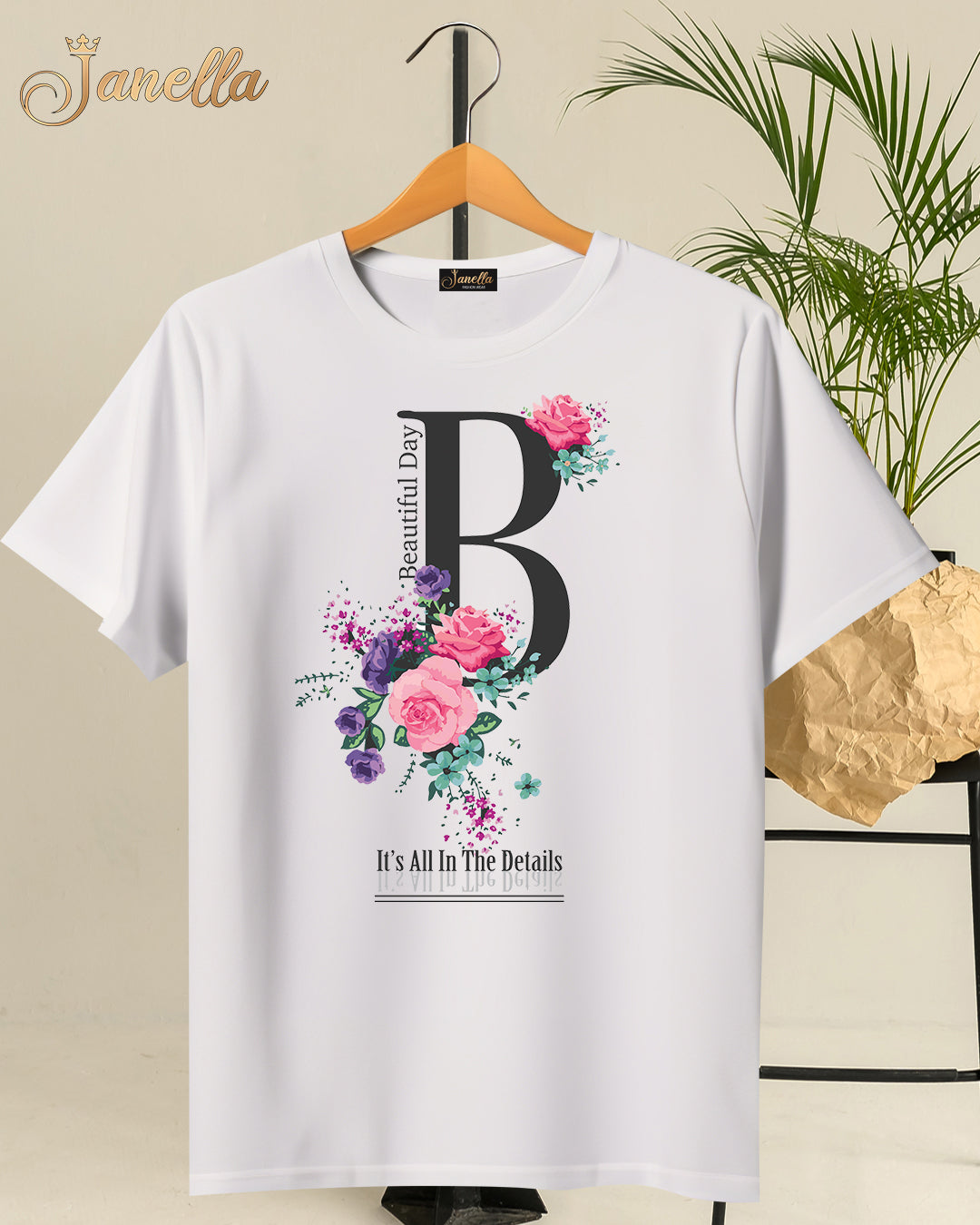 BEAUTIFUL DAY - تيشيرت قطن اللوان متعددة