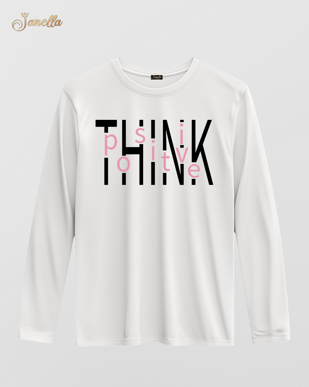Think Positive - تيشيرت قطن كم