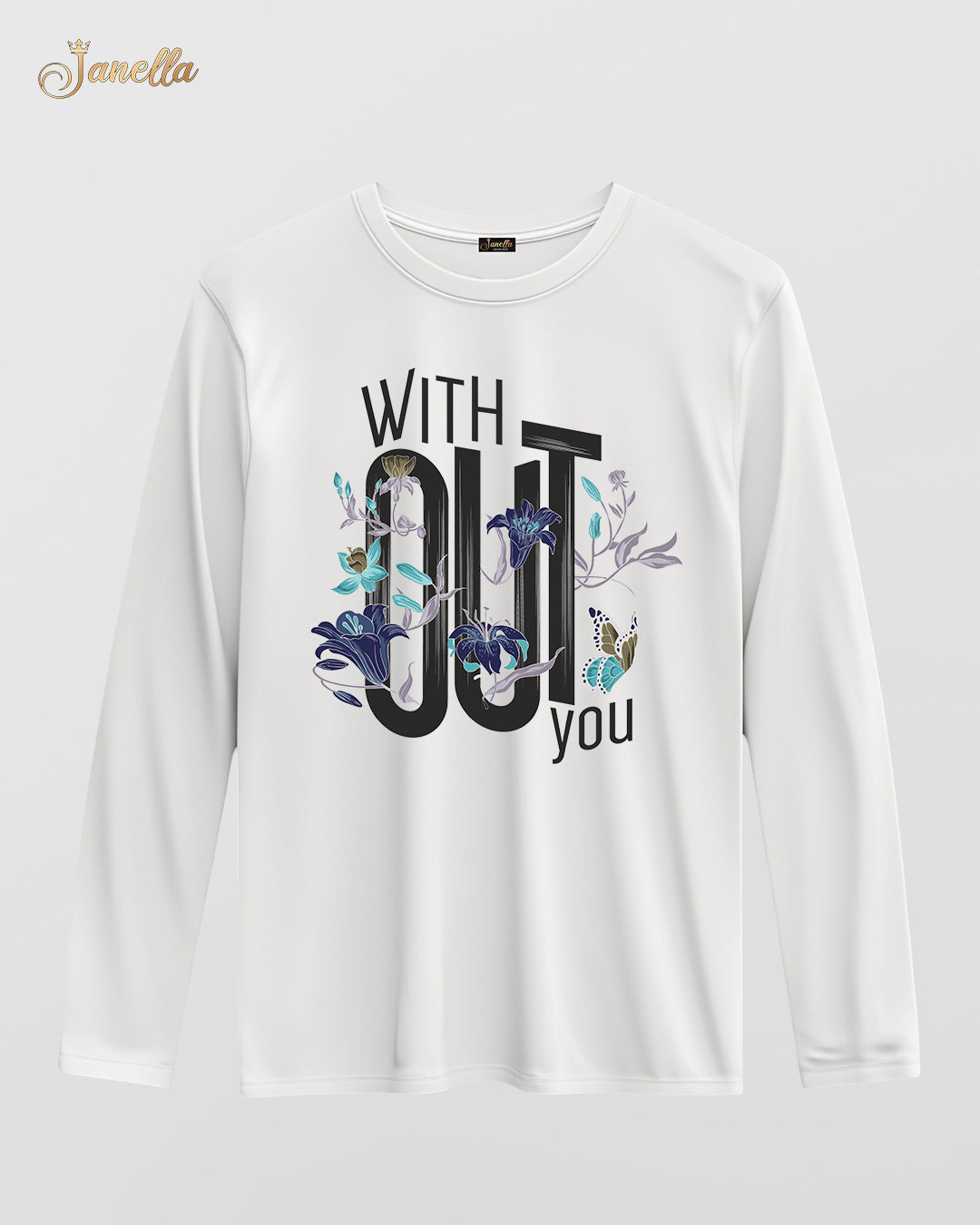 Without you - تيشيرت قطن كم