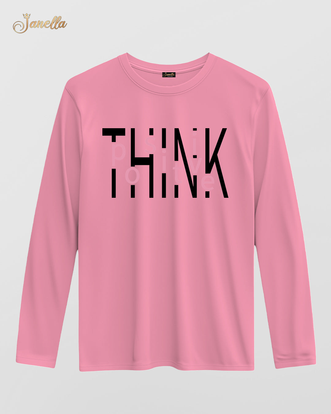 Think Positive - تيشيرت قطن كم