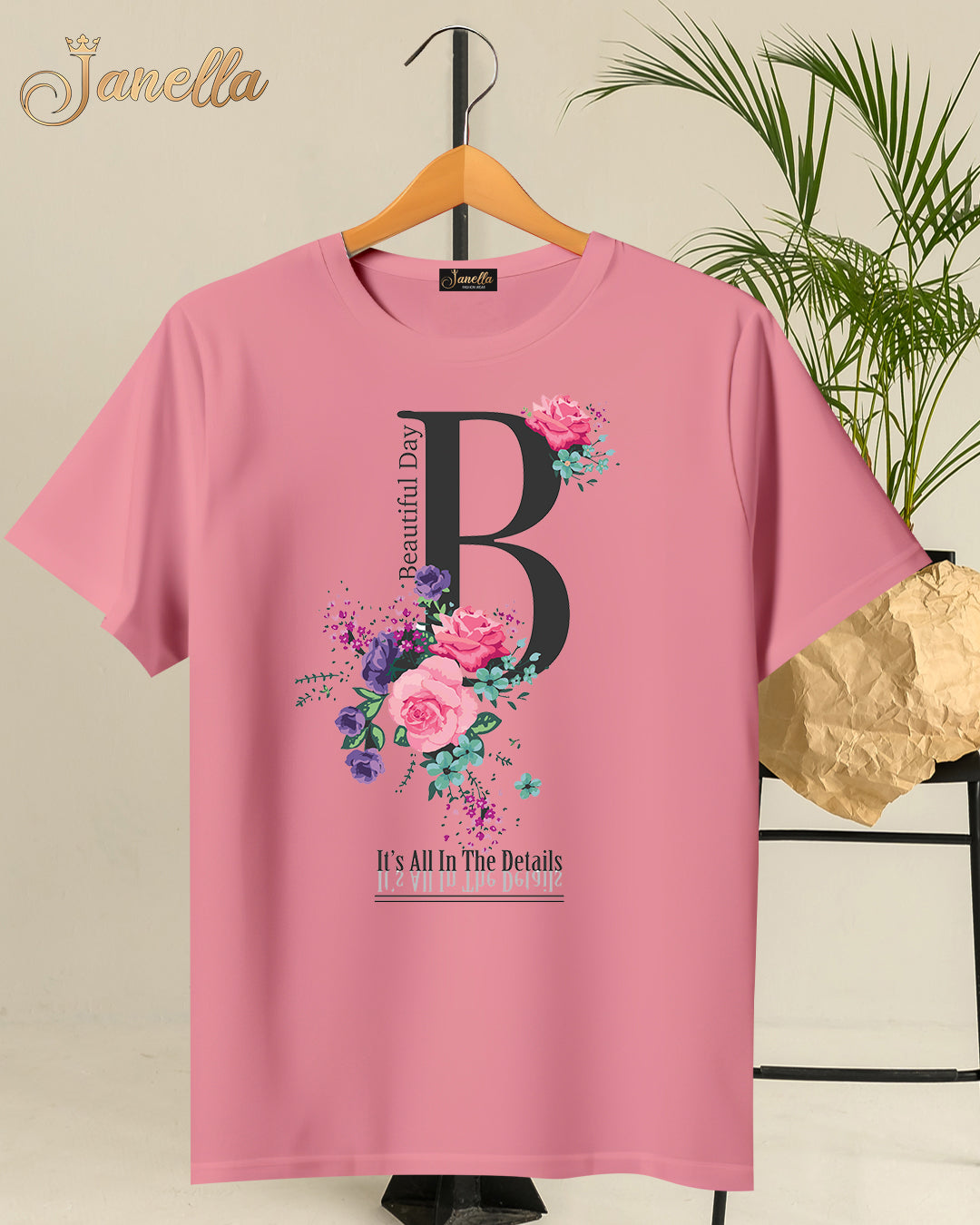 BEAUTIFUL DAY - تيشيرت قطن اللوان متعددة