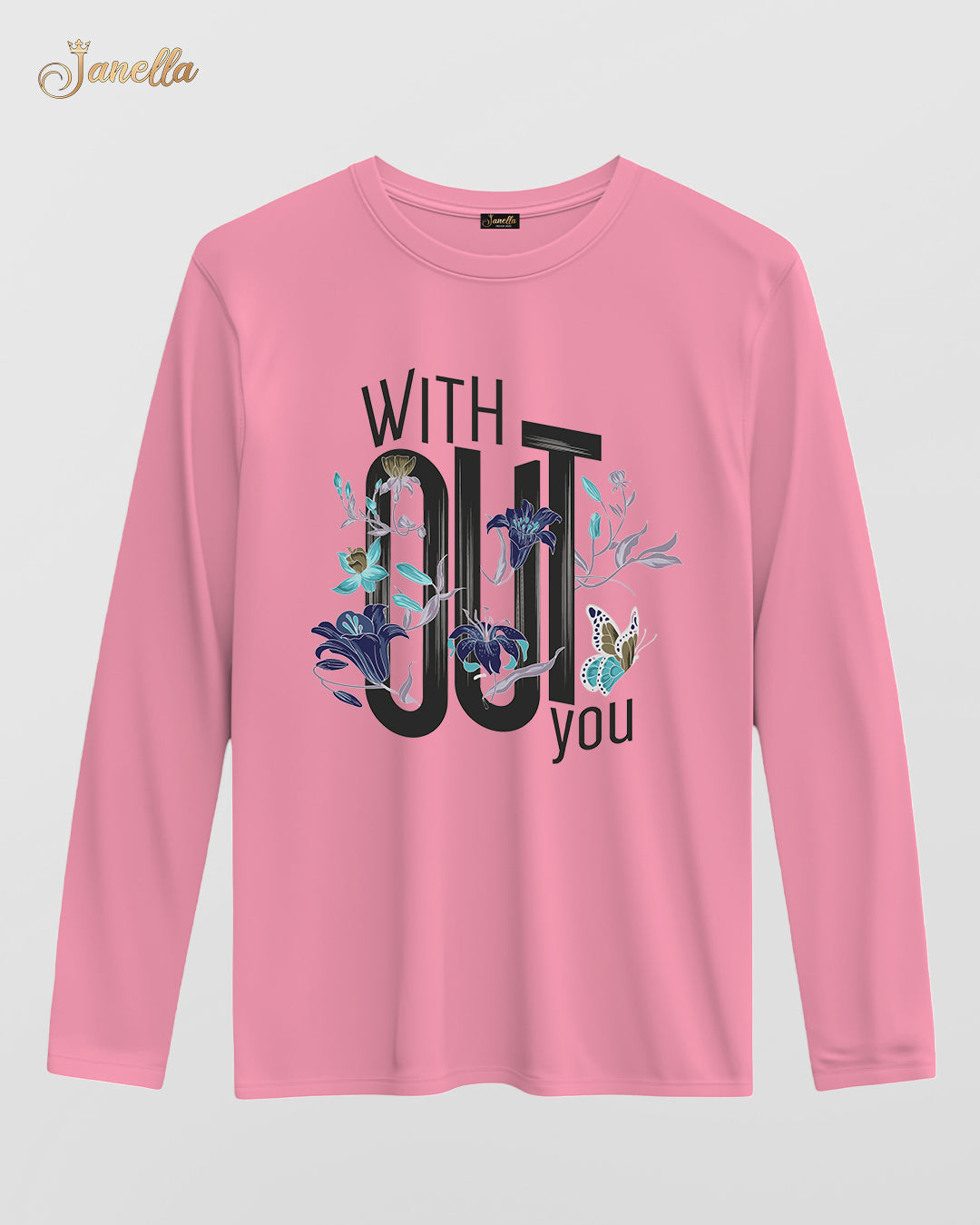 Without you - تيشيرت قطن كم