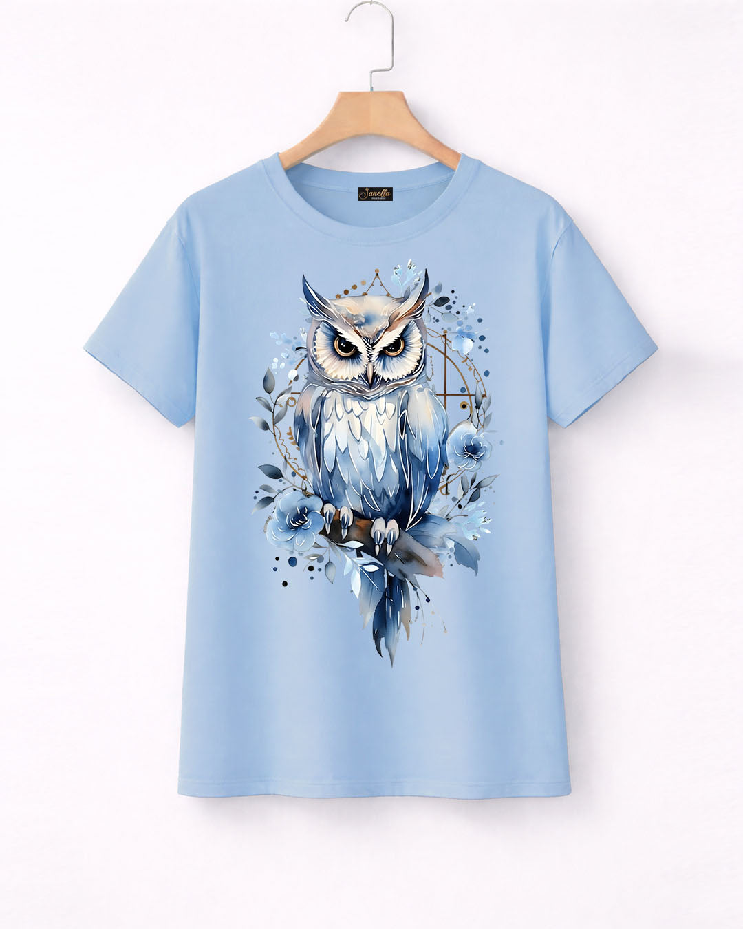 Snow OWL - تيشيرت قطن نص كم