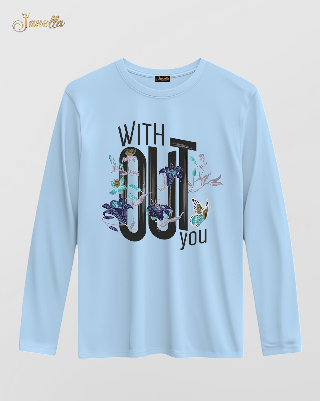 Without you - تيشيرت قطن كم