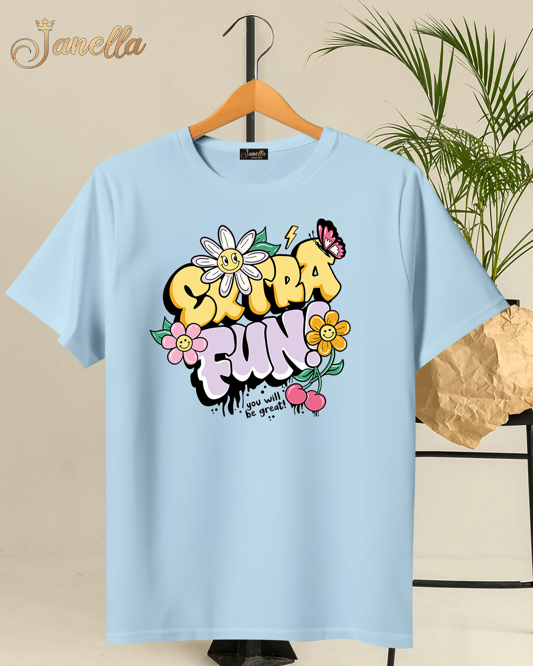 FUN - تيشيرت قطن اللوان متعددة