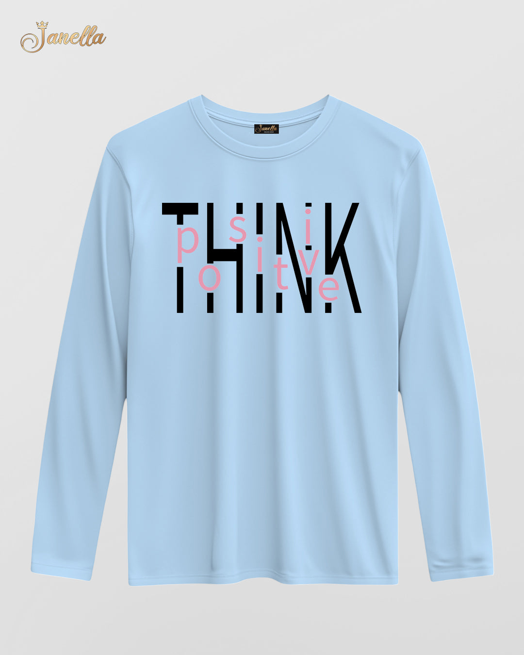 Think Positive - تيشيرت قطن كم
