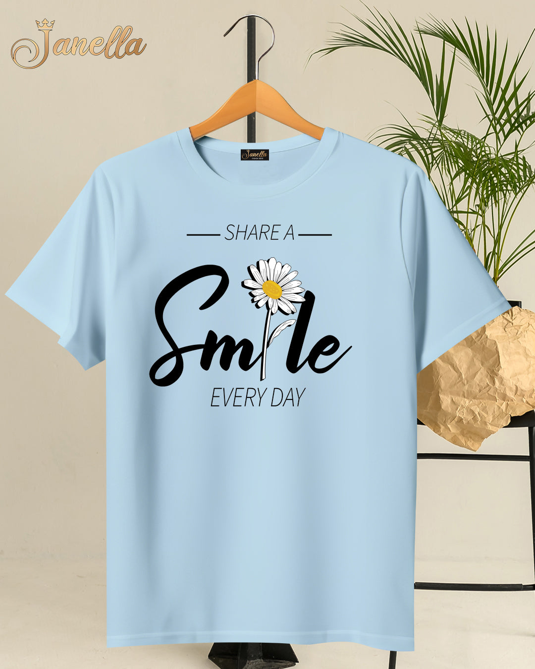 Smile - تيشيرت قطن اللوان متعددة