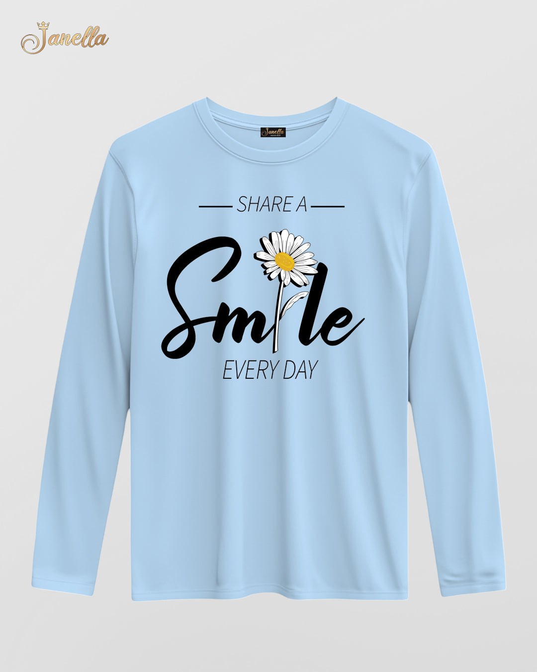 Smile - تيشيرت قطن كم