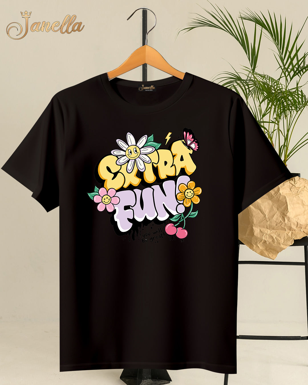 FUN - تيشيرت قطن اللوان متعددة