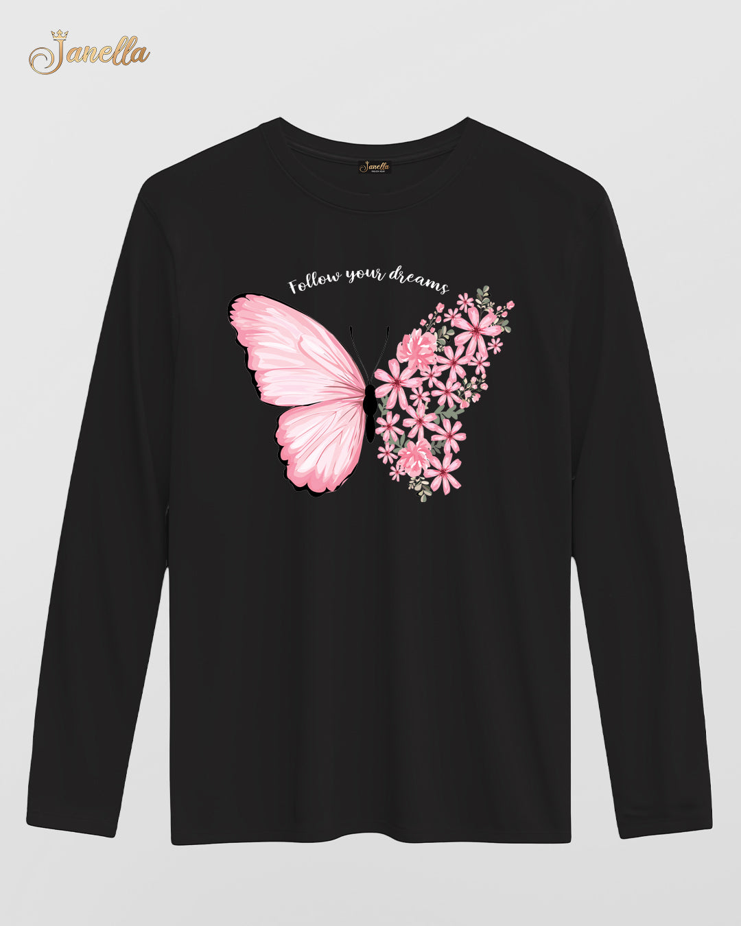 Butterfly - تيشيرت قطن كم