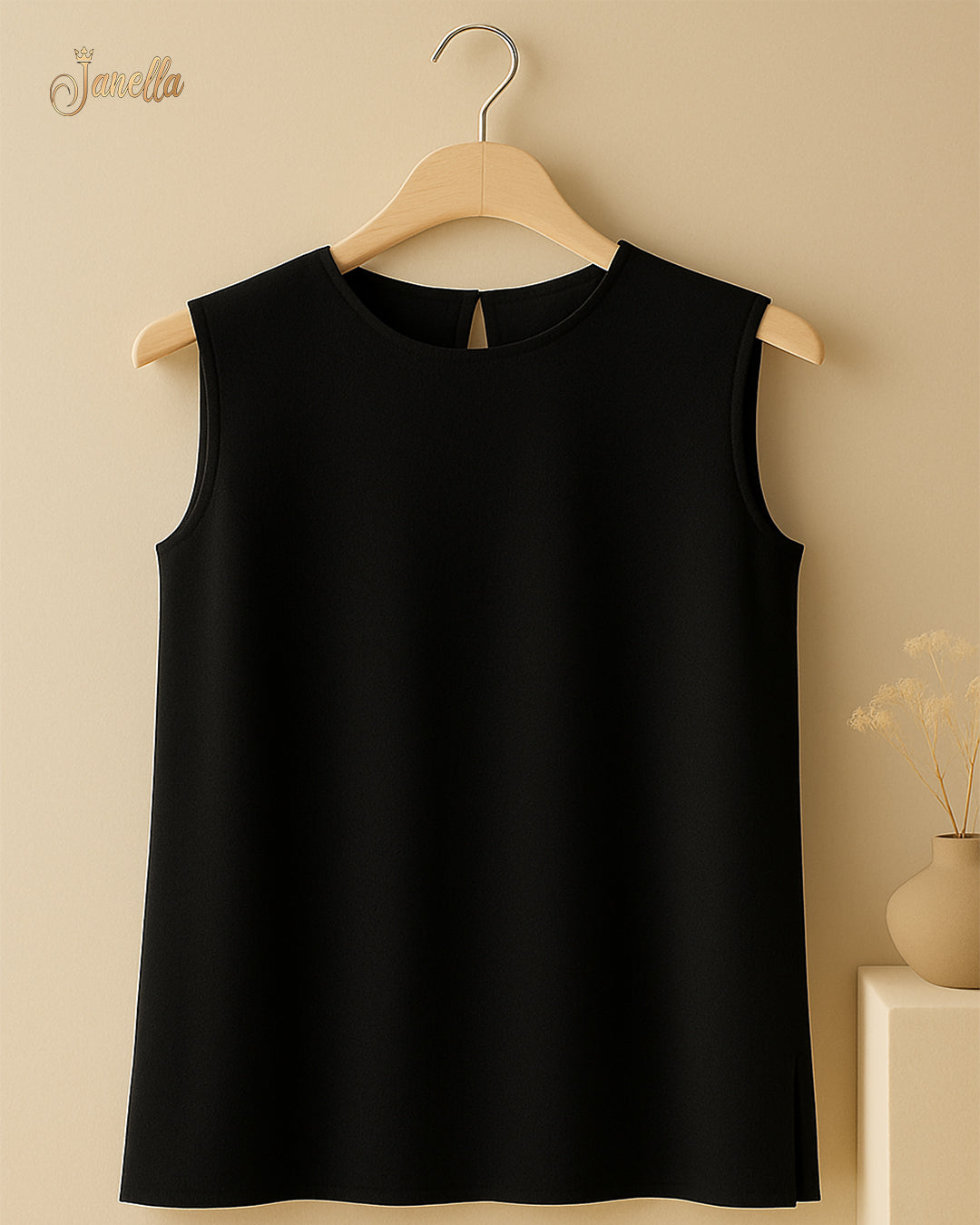 بلوزة بيسك كت لون اسود