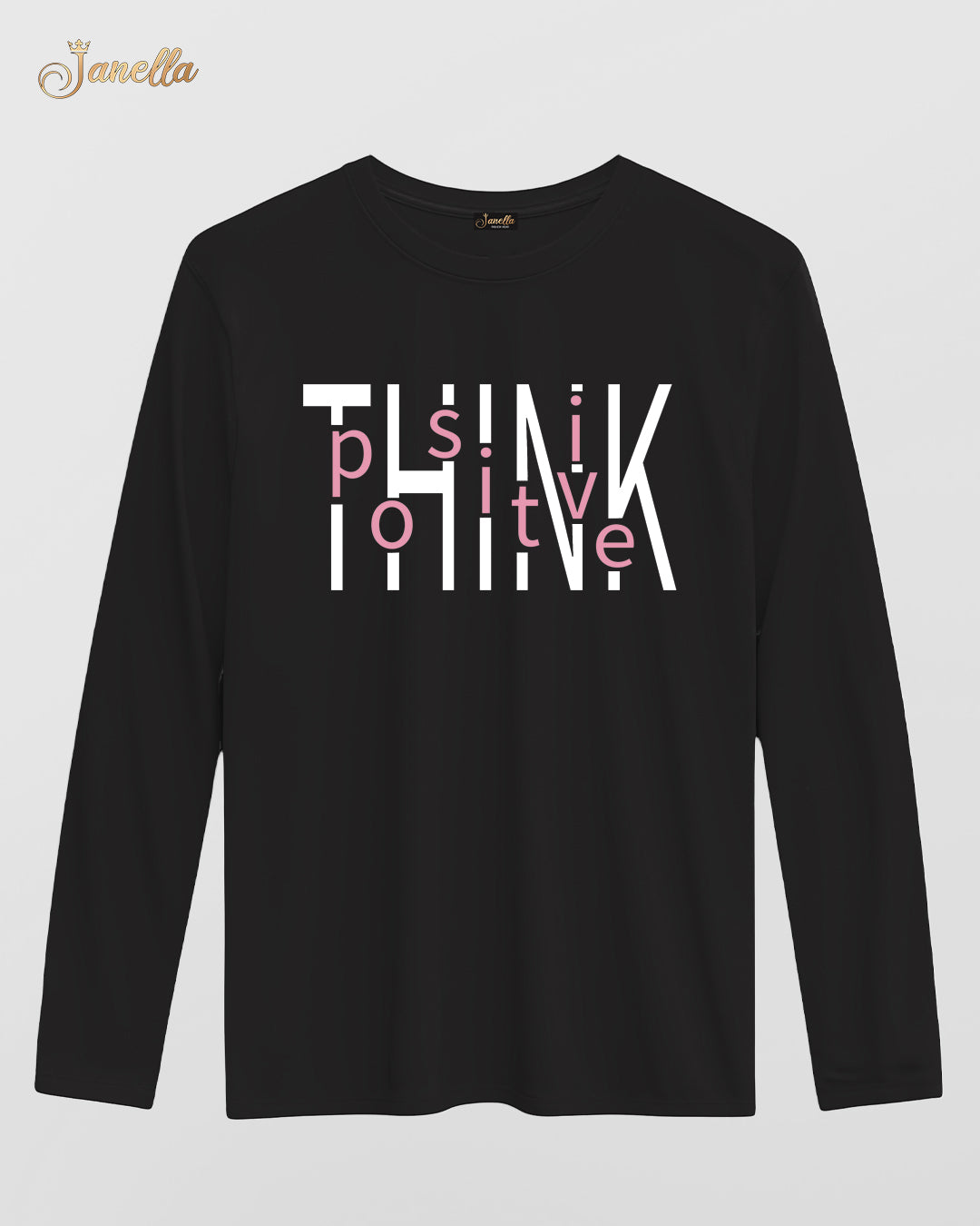 Think Positive - تيشيرت قطن كم