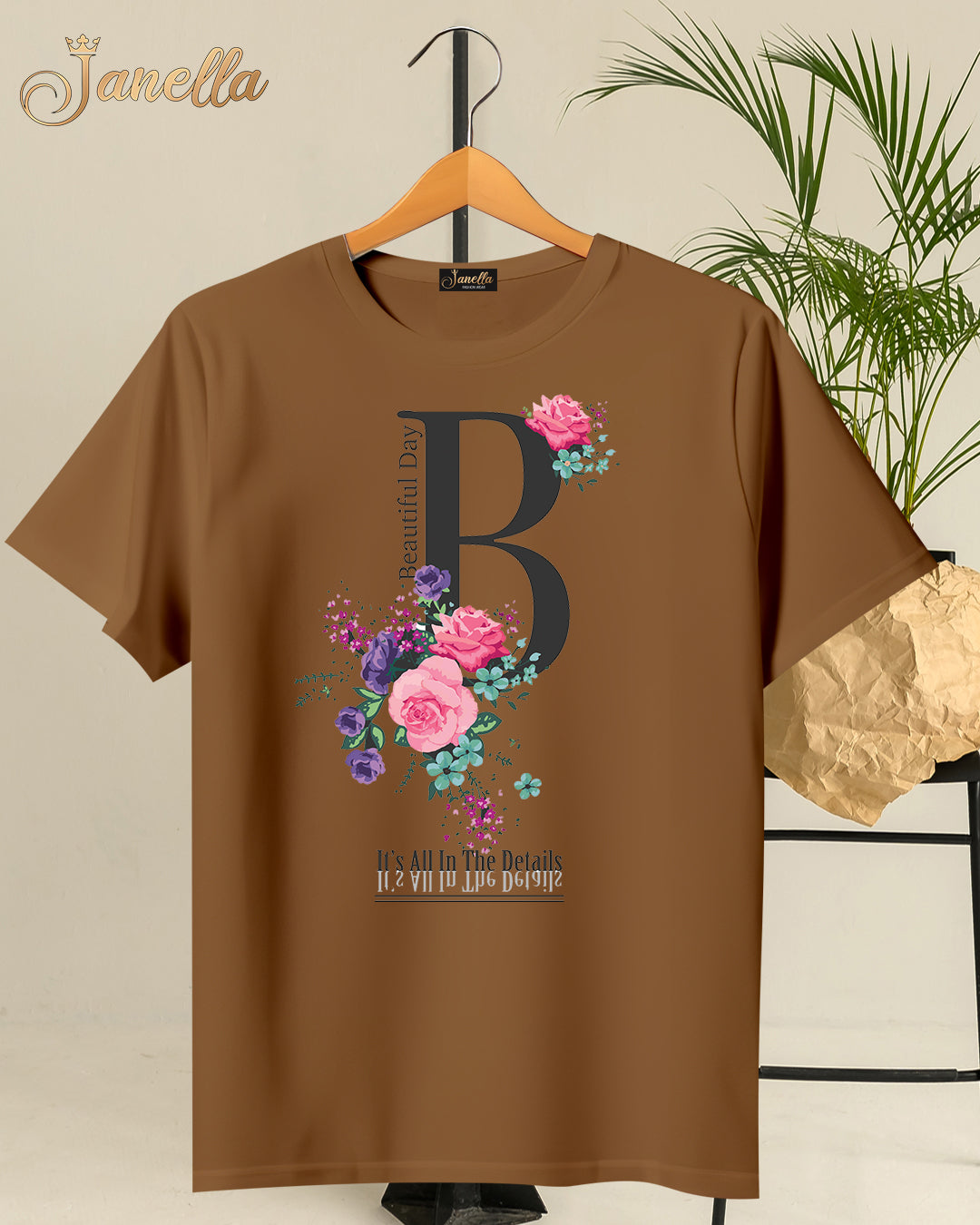 BEAUTIFUL DAY - تيشيرت قطن اللوان متعددة