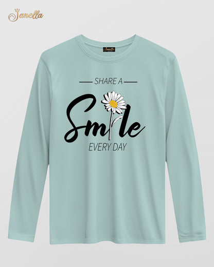 Smile - تيشيرت قطن كم