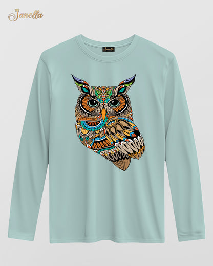 OWL - تيشيرت قطن كم