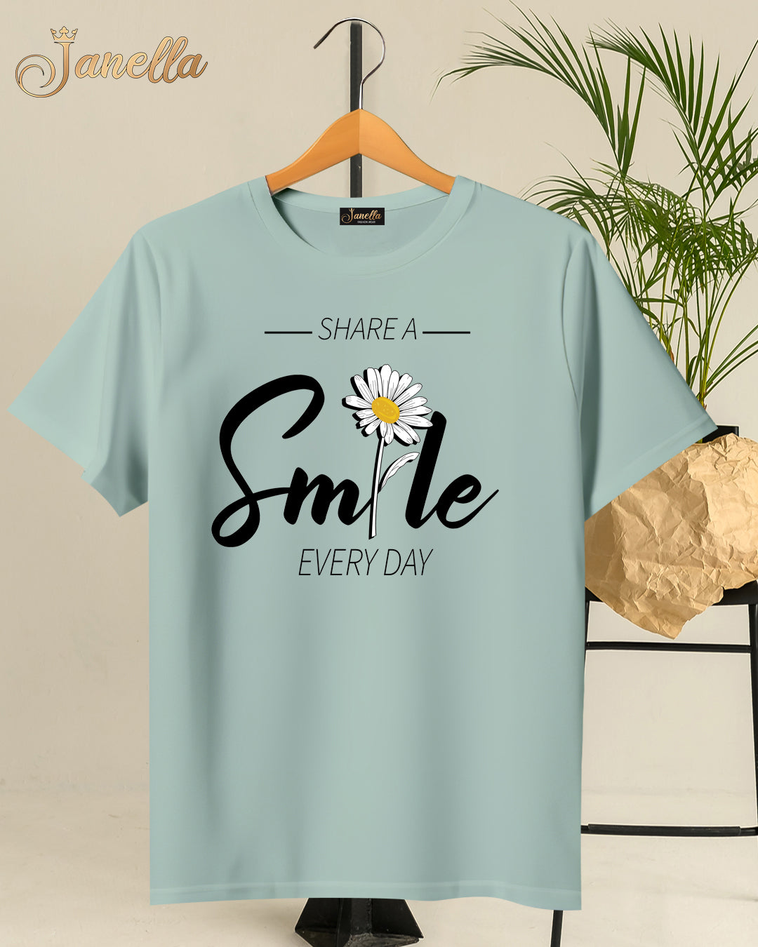Smile - تيشيرت قطن اللوان متعددة