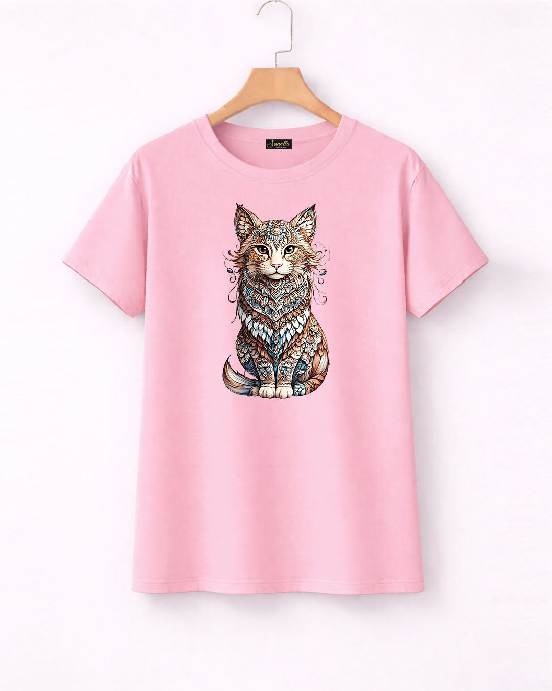 Cat - تيشيرت قطن نص كم