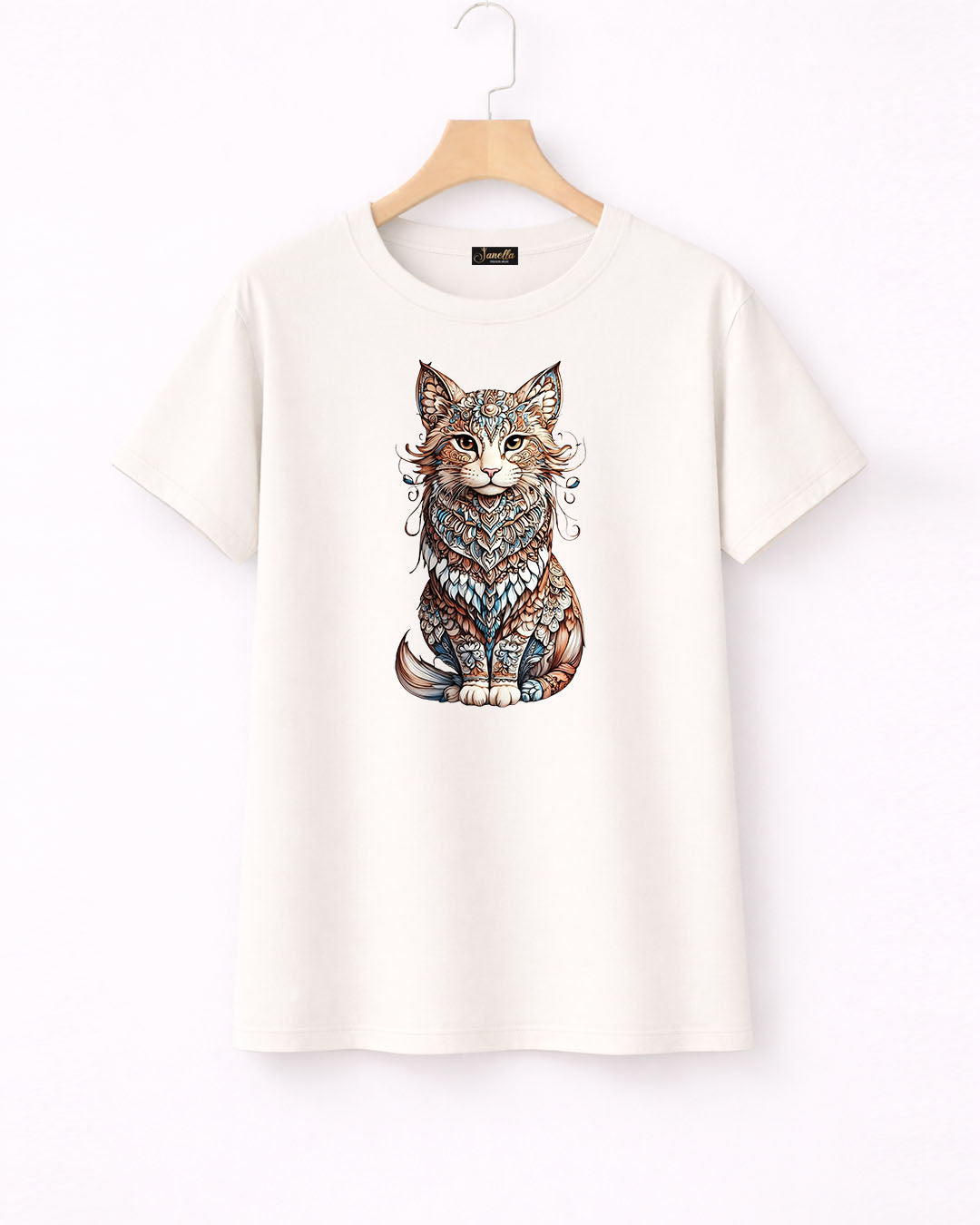 Cat - تيشيرت قطن نص كم