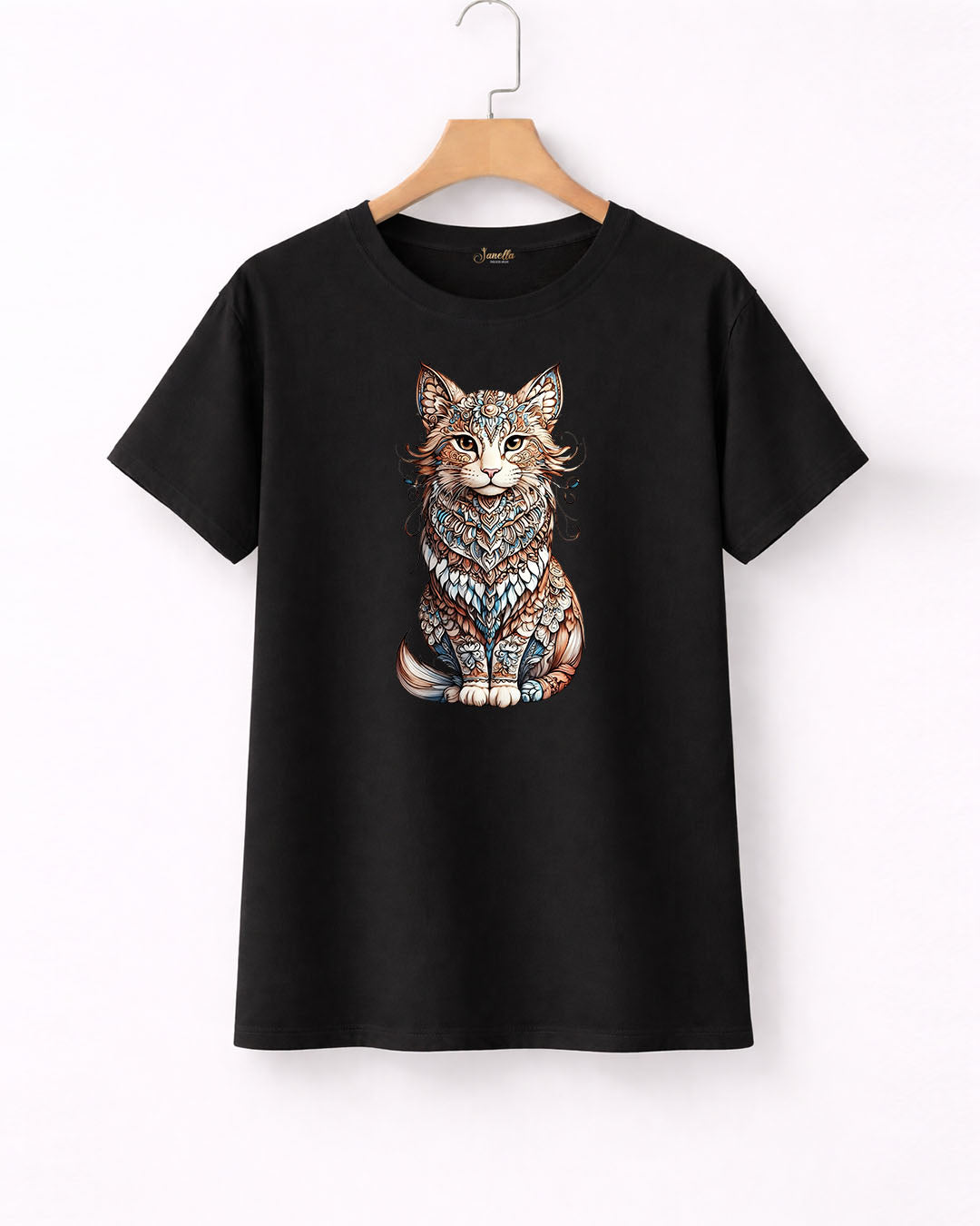 Cat - تيشيرت قطن نص كم