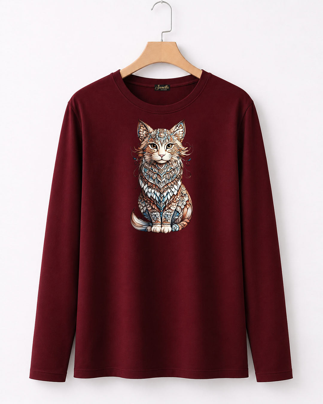 Cat - تيشيرت قطن كم