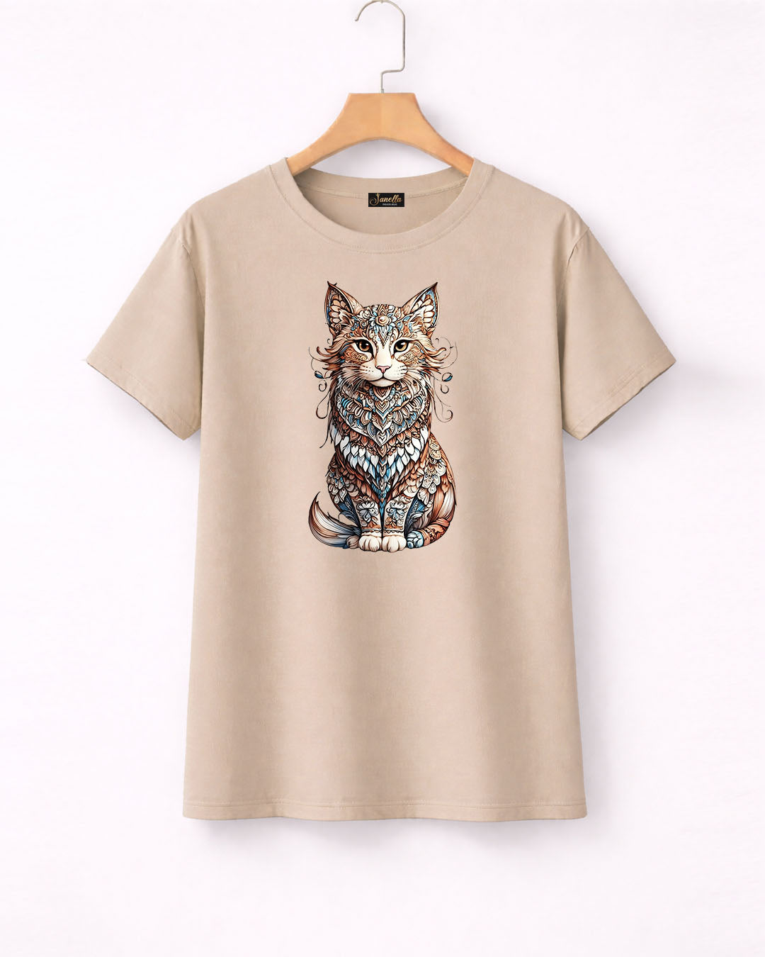 Cat - تيشيرت قطن نص كم