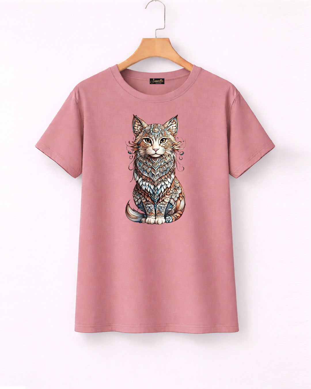 Cat - تيشيرت قطن نص كم