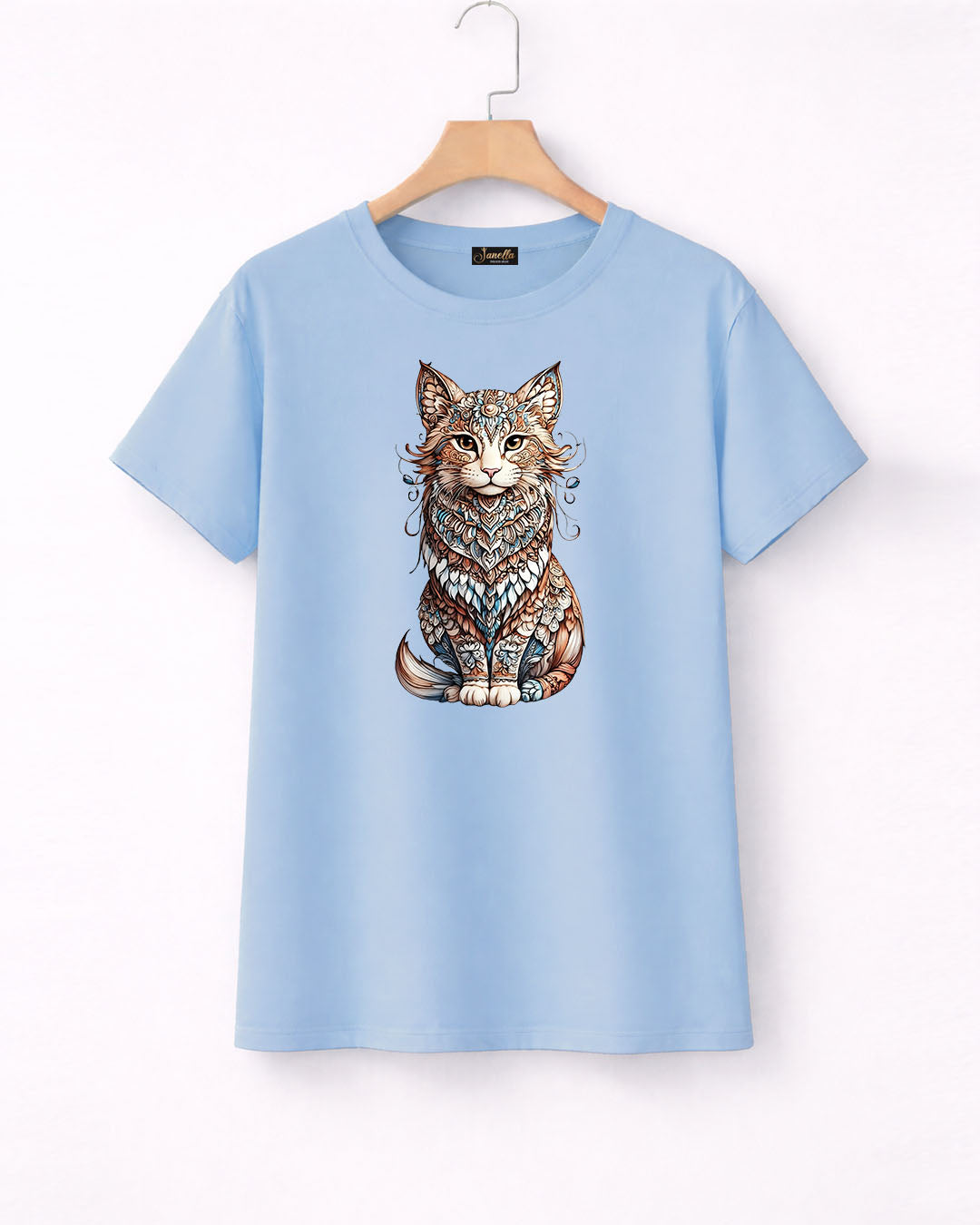 Cat - تيشيرت قطن نص كم
