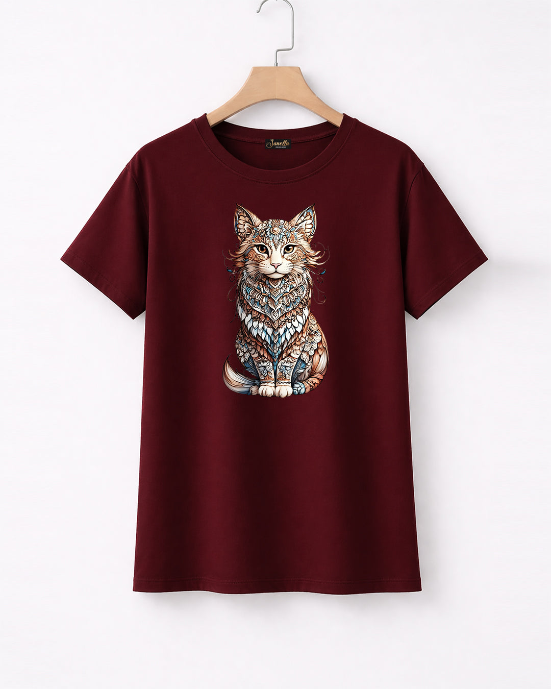Cat - تيشيرت قطن نص كم