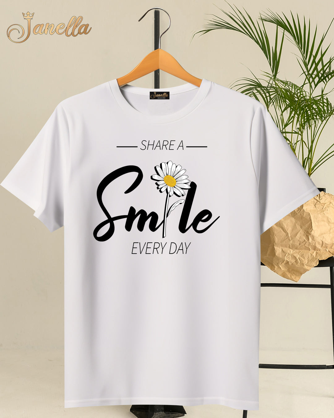 Smile - تيشيرت قطن اللوان متعددة