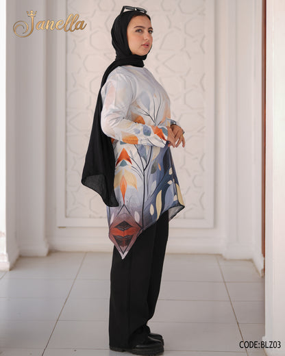 بلوزة روزالين مشجرة