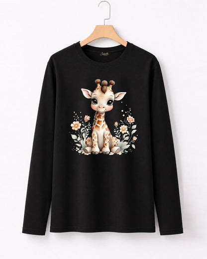 Cute Giraffe - تيشيرت قطن كم