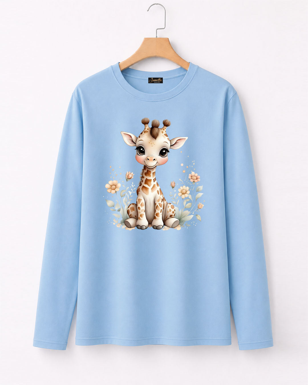 Cute Giraffe - تيشيرت قطن كم