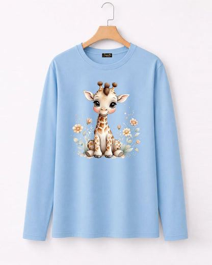 Cute Giraffe - تيشيرت قطن كم