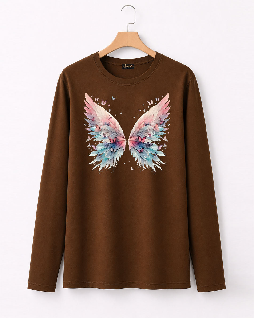 New Butterfly  - تيشيرت قطن كم