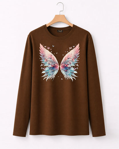 New Butterfly  - تيشيرت قطن كم