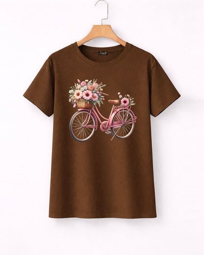 Bicycle - تيشيرت قطن نص كم