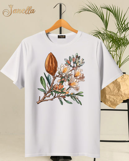 Flowers - تيشيرت قطن اللوان متعددة