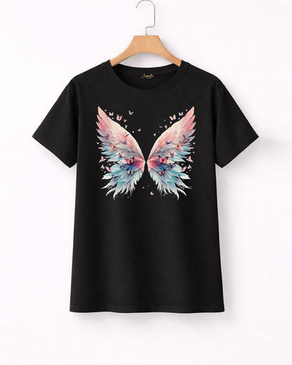 New Butterfly  - تيشيرت قطن نص كم