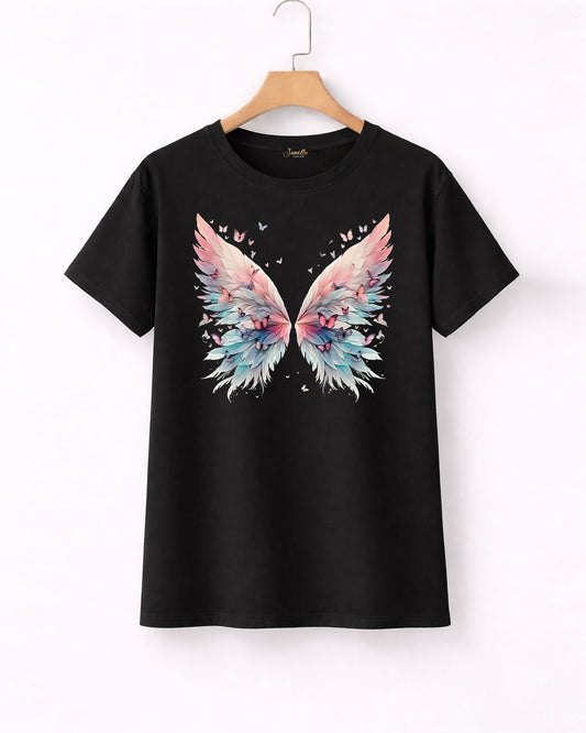 New Butterfly  - تيشيرت قطن نص كم