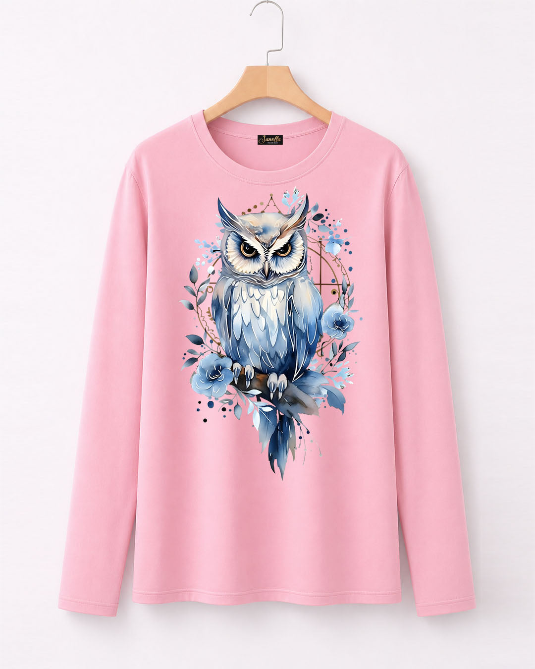 Snow OWL - تيشيرت قطن كم
