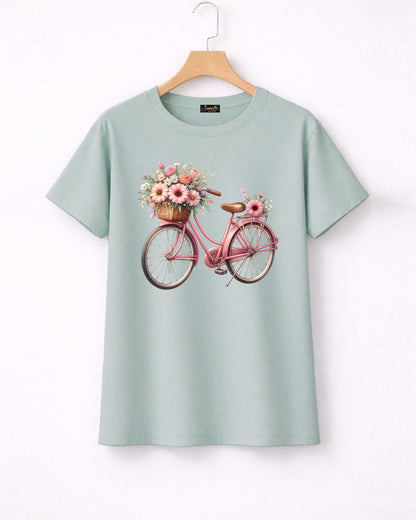 Bicycle - تيشيرت قطن نص كم