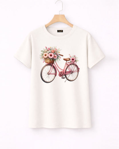 Bicycle - تيشيرت قطن نص كم