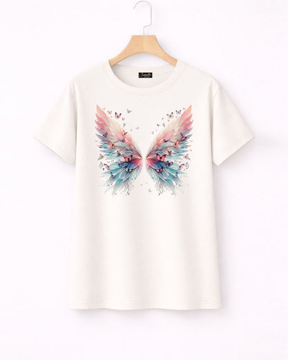 New Butterfly  - تيشيرت قطن نص كم