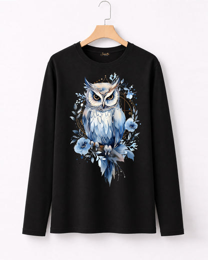 Snow OWL - تيشيرت قطن كم