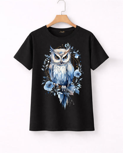 Snow OWL - تيشيرت قطن نص كم