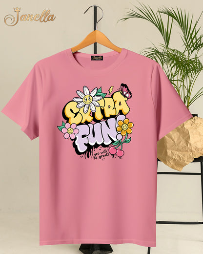 FUN - تيشيرت قطن اللوان متعددة
